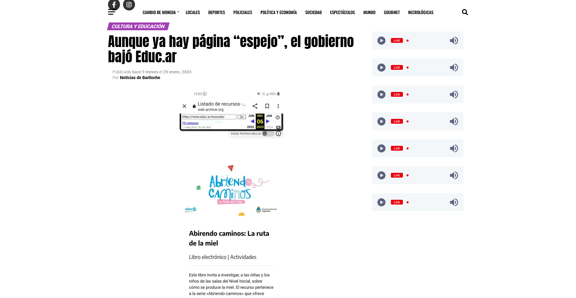 29/01/2024 - Noticias de Bariloche