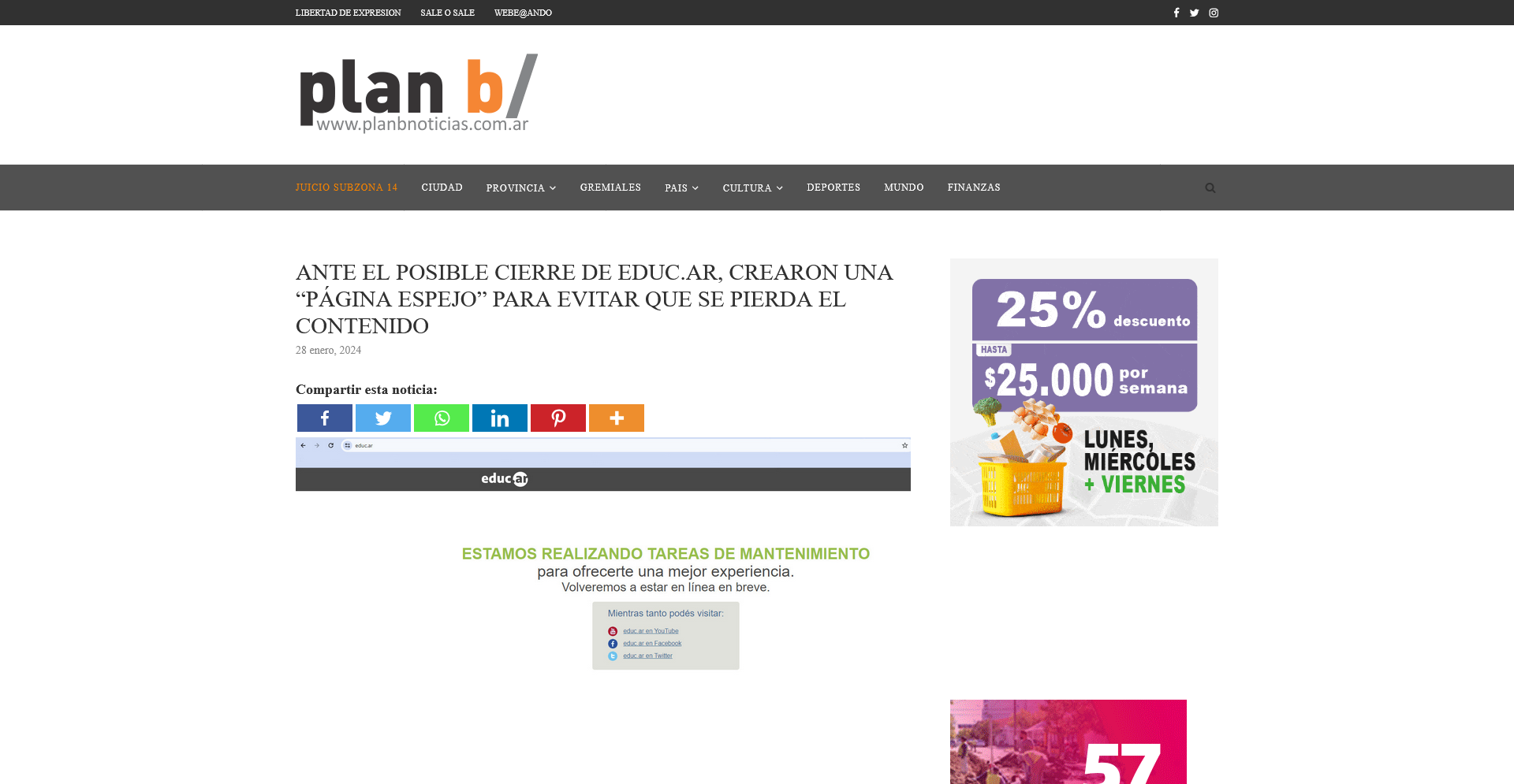 28/01/2024 - Plan B Noticias