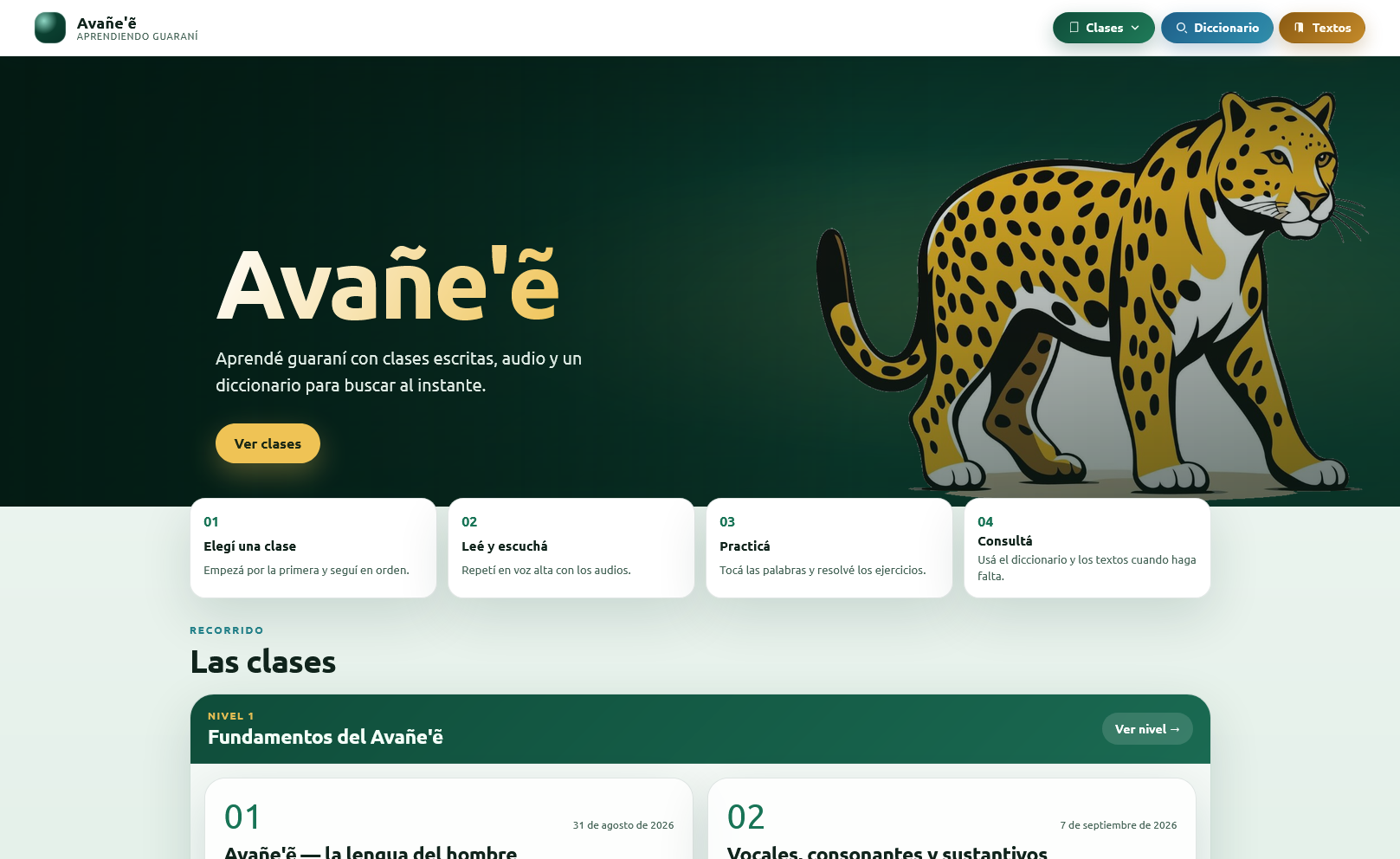 Avañe'ẽ - Aprendiendo guaraní